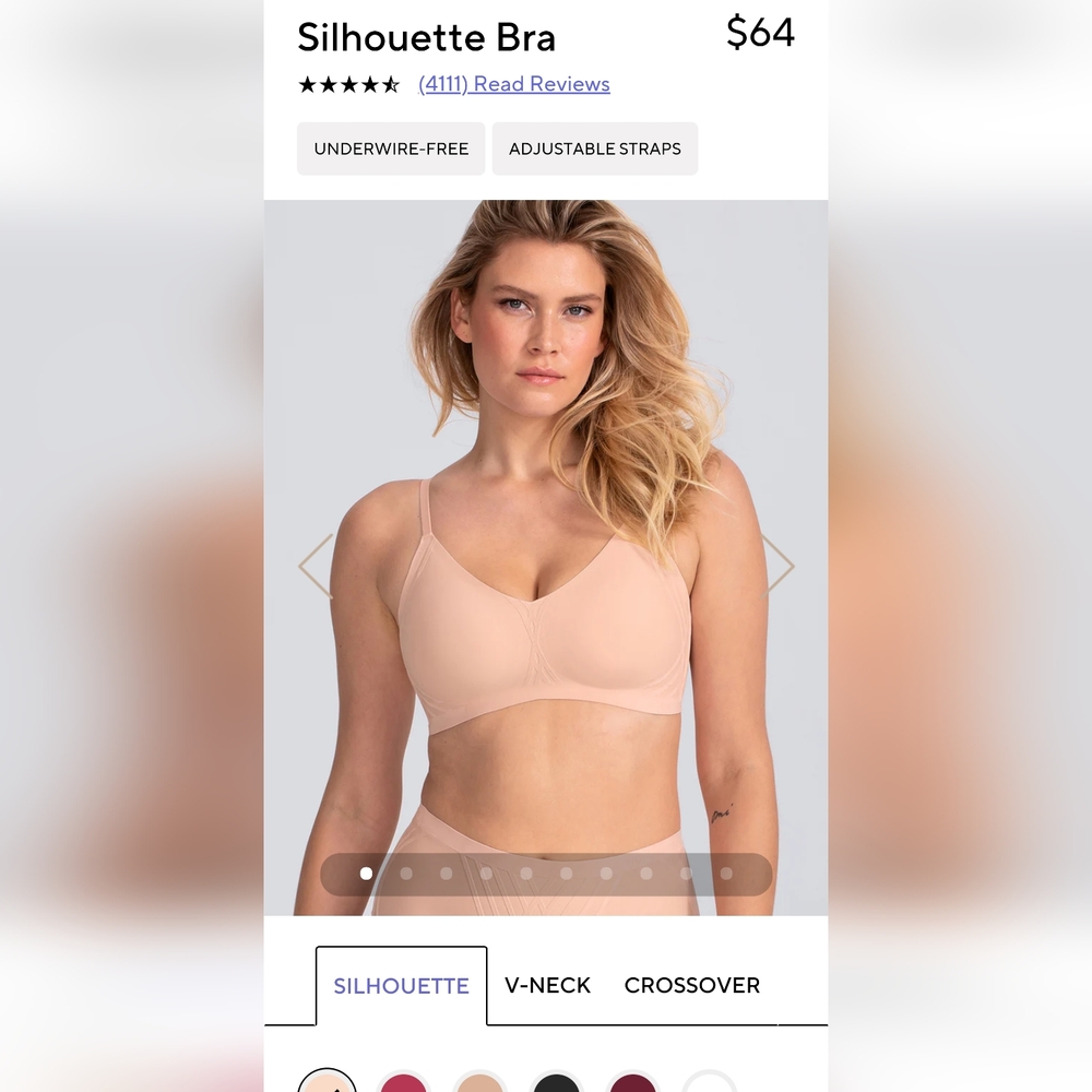 Honeylove Silhouette Bra/Rose Tan/XL